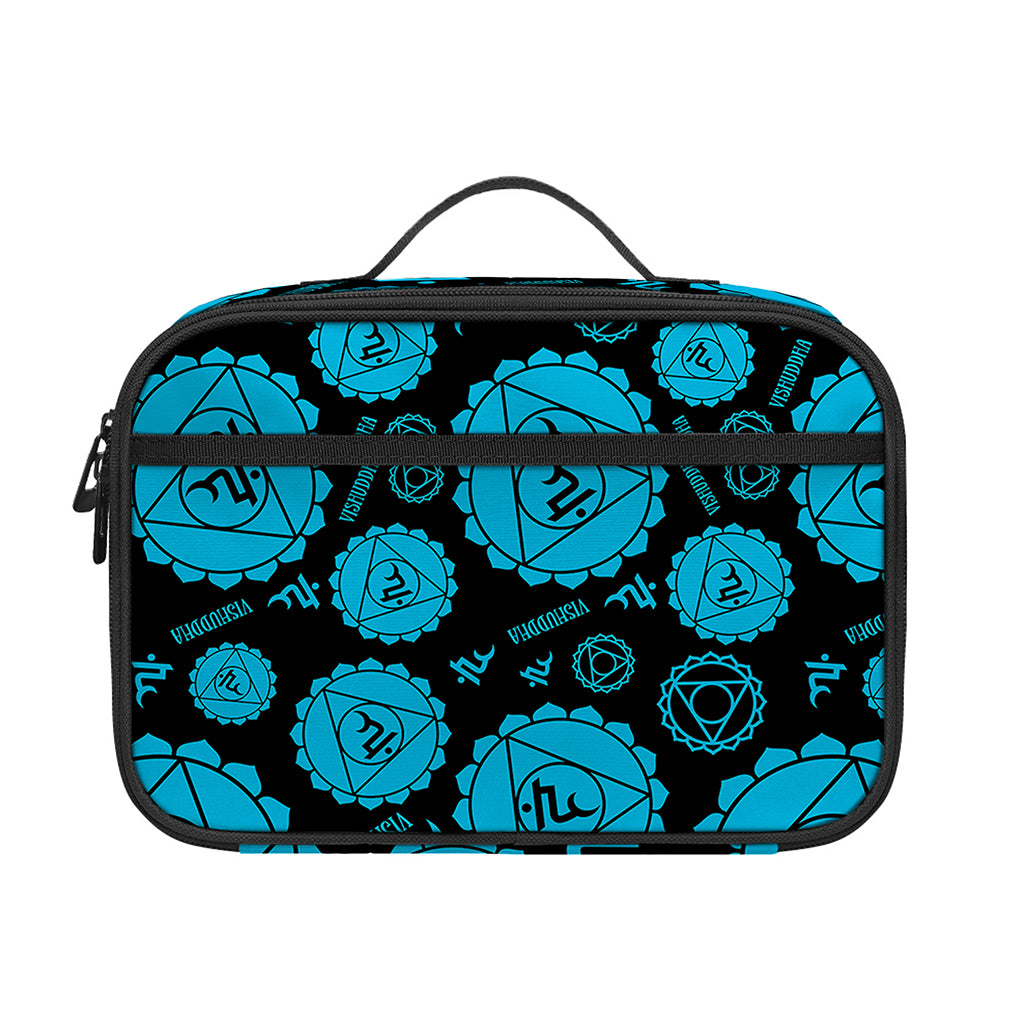Vishuddha Chakra Pattern Print Portable Lunch Bag