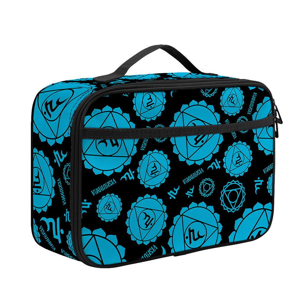 Vishuddha Chakra Pattern Print Portable Lunch Bag