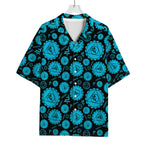 Vishuddha Chakra Pattern Print Rayon Hawaiian Shirt