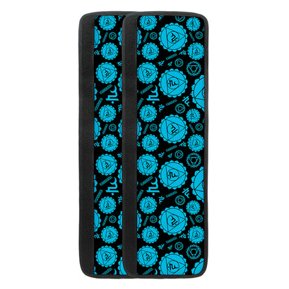 Vishuddha Chakra Pattern Print Refrigerator Handle Covers