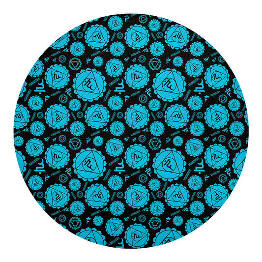 Vishuddha Chakra Pattern Print Round Blanket