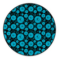 Vishuddha Chakra Pattern Print Round Floor Mat