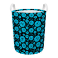 Vishuddha Chakra Pattern Print Round Laundry Basket