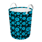 Vishuddha Chakra Pattern Print Round Laundry Basket