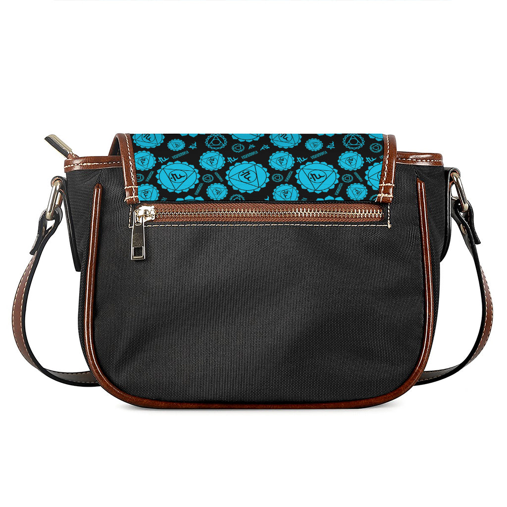 Vishuddha Chakra Pattern Print Saddle Bag