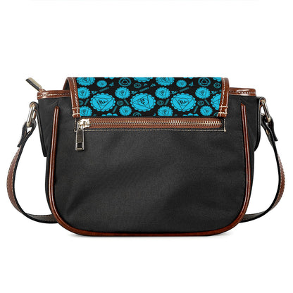 Vishuddha Chakra Pattern Print Saddle Bag