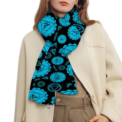 Vishuddha Chakra Pattern Print Scarf