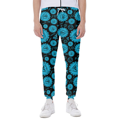 Vishuddha Chakra Pattern Print Scuba Joggers