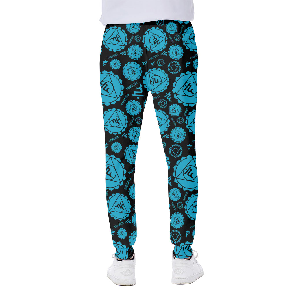 Vishuddha Chakra Pattern Print Scuba Joggers