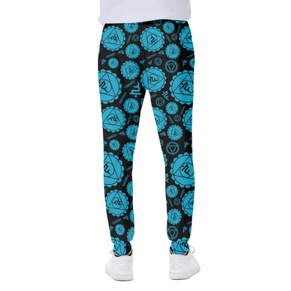 Vishuddha Chakra Pattern Print Scuba Joggers