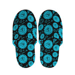 Vishuddha Chakra Pattern Print Slippers