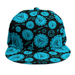 Vishuddha Chakra Pattern Print Snapback Cap