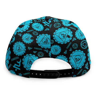 Vishuddha Chakra Pattern Print Snapback Cap