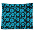 Vishuddha Chakra Pattern Print Tapestry