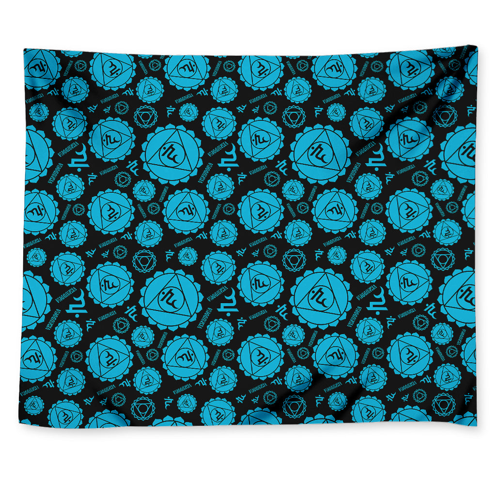Vishuddha Chakra Pattern Print Tapestry