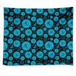 Vishuddha Chakra Pattern Print Tapestry