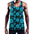 Vishuddha Chakra Pattern Print Men's Workout Tank Top