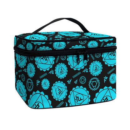 Vishuddha Chakra Pattern Print Travel Makeup Bag