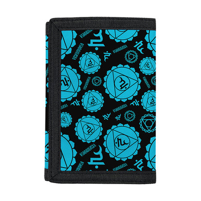 Vishuddha Chakra Pattern Print Trifold Wallet
