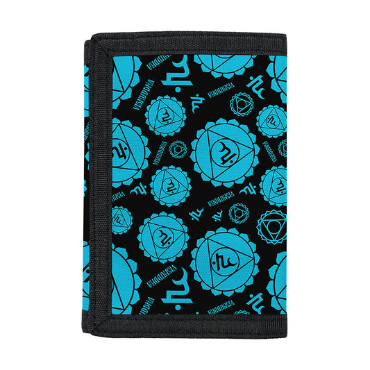 Vishuddha Chakra Pattern Print Trifold Wallet