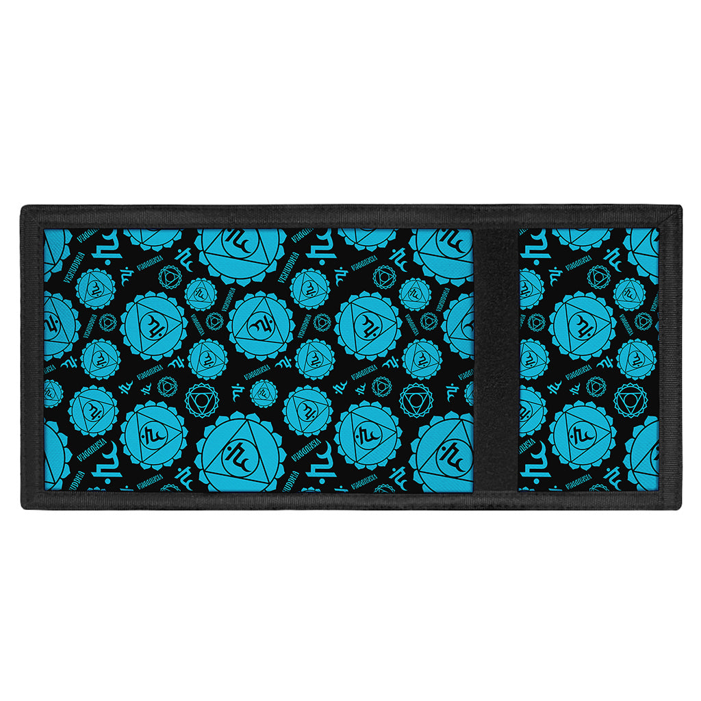 Vishuddha Chakra Pattern Print Trifold Wallet
