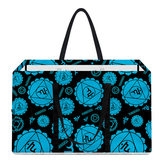Vishuddha Chakra Pattern Print Utility Tote Bag