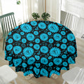 Vishuddha Chakra Pattern Print Waterproof Round Tablecloth