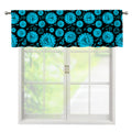 Vishuddha Chakra Pattern Print Window Valance