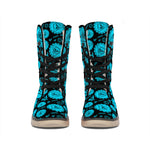 Vishuddha Chakra Pattern Print Winter Boots