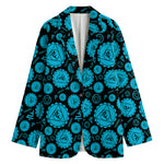 Vishuddha Chakra Pattern Print Women's Blazer