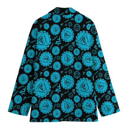 Vishuddha Chakra Pattern Print Women's Blazer