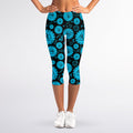 Vishuddha Chakra Pattern Print Women's Capri Leggings