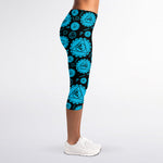 Vishuddha Chakra Pattern Print Women's Capri Leggings