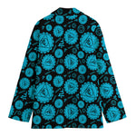Vishuddha Chakra Pattern Print Women's Cotton Blazer