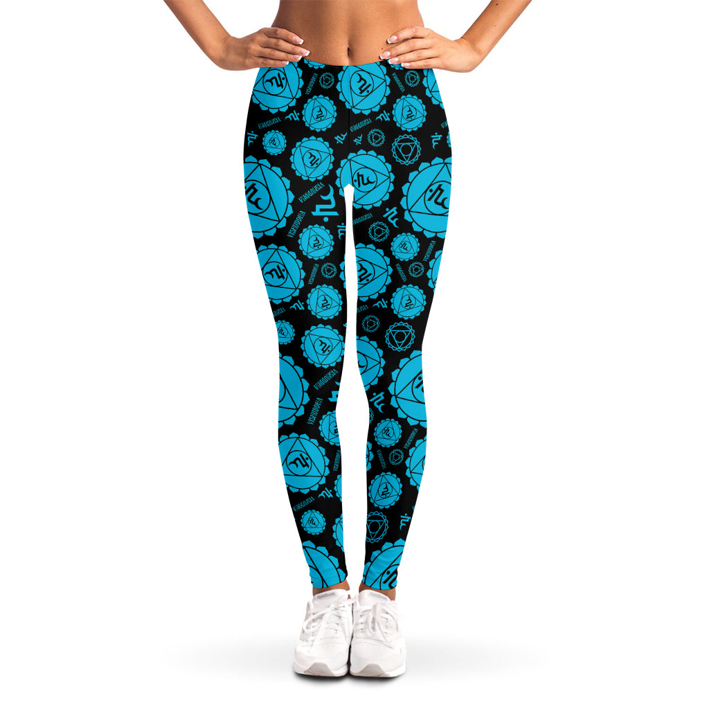 Vishuddha Chakra Pattern Print Women's Leggings