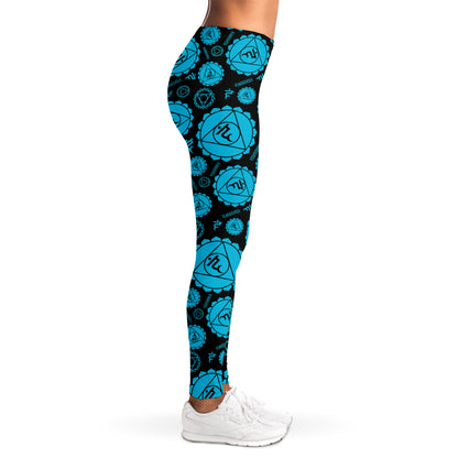 Vishuddha Chakra Pattern Print Women's Leggings