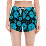 Vishuddha Chakra Pattern Print Women's Split Running Shorts