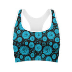 Vishuddha Chakra Pattern Print Women's Sports Bra
