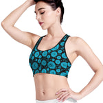 Vishuddha Chakra Pattern Print Women's Sports Bra