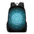 Vishuddha Chakra Spiritual Print 17 Inch Backpack