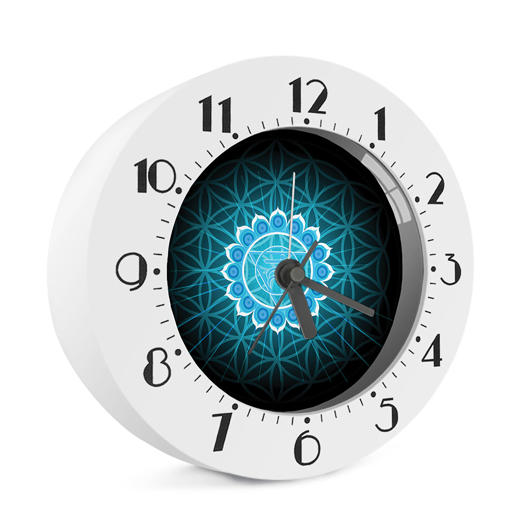 Vishuddha Chakra Spiritual Print Alarm Clock