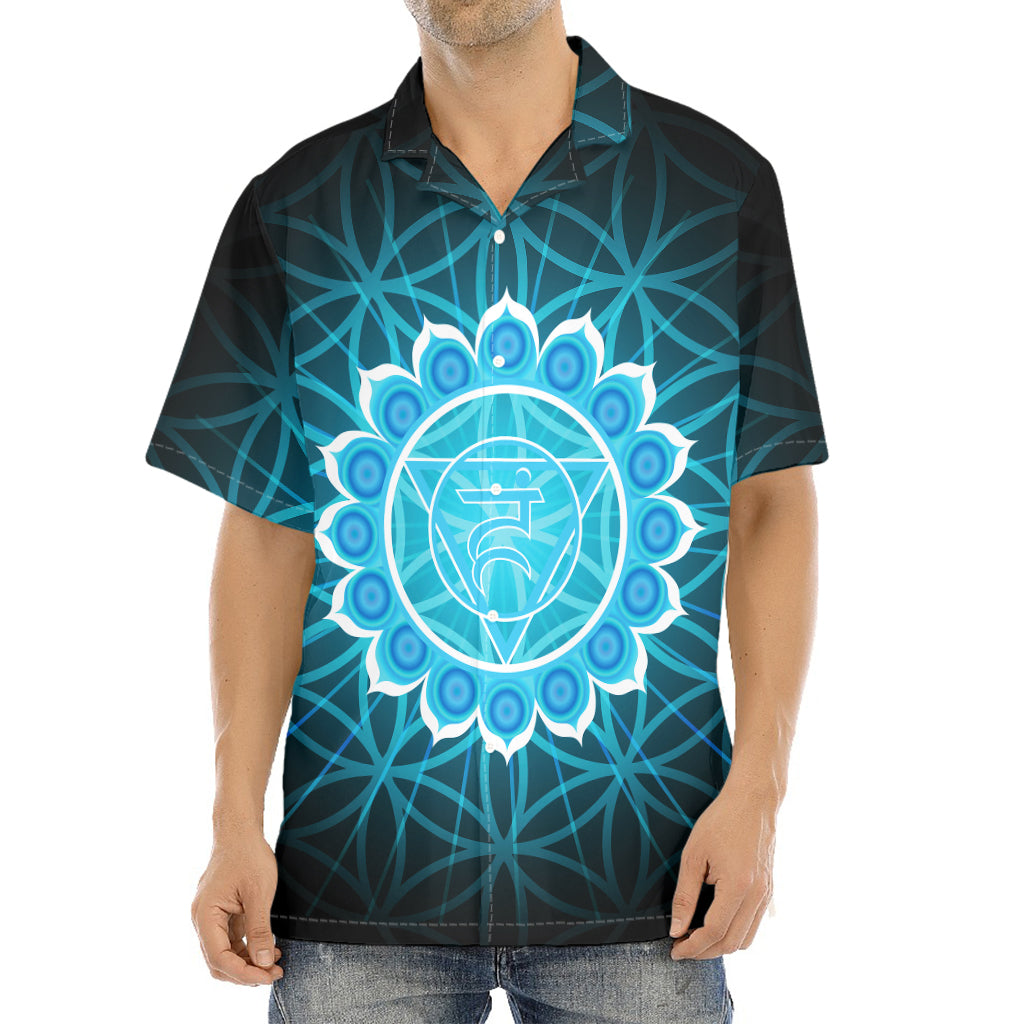 Vishuddha Chakra Spiritual Print Aloha Shirt