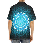 Vishuddha Chakra Spiritual Print Aloha Shirt