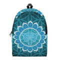 Vishuddha Chakra Spiritual Print School Backpack