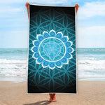 Vishuddha Chakra Spiritual Print Beach Towel