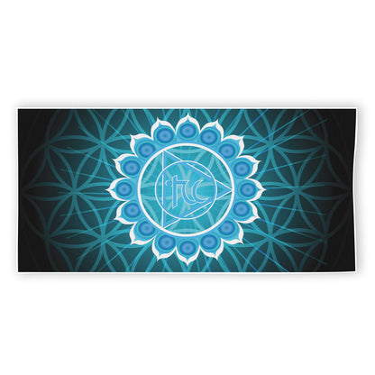 Vishuddha Chakra Spiritual Print Beach Towel
