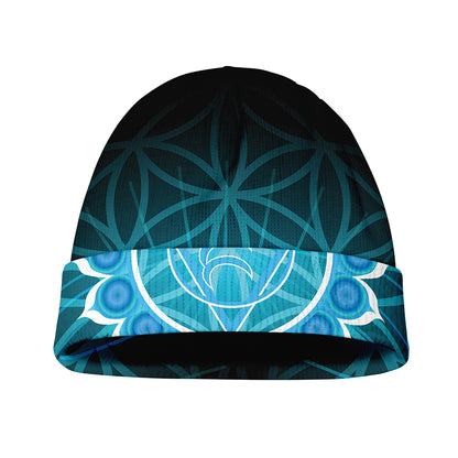 Vishuddha Chakra Spiritual Print Beanie