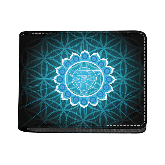 Vishuddha Chakra Spiritual Print Bifold Wallet