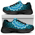 Vishuddha Chakra Spiritual Print Black Chunky Shoes