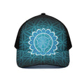 Vishuddha Chakra Spiritual Print Black Mesh Trucker Hat